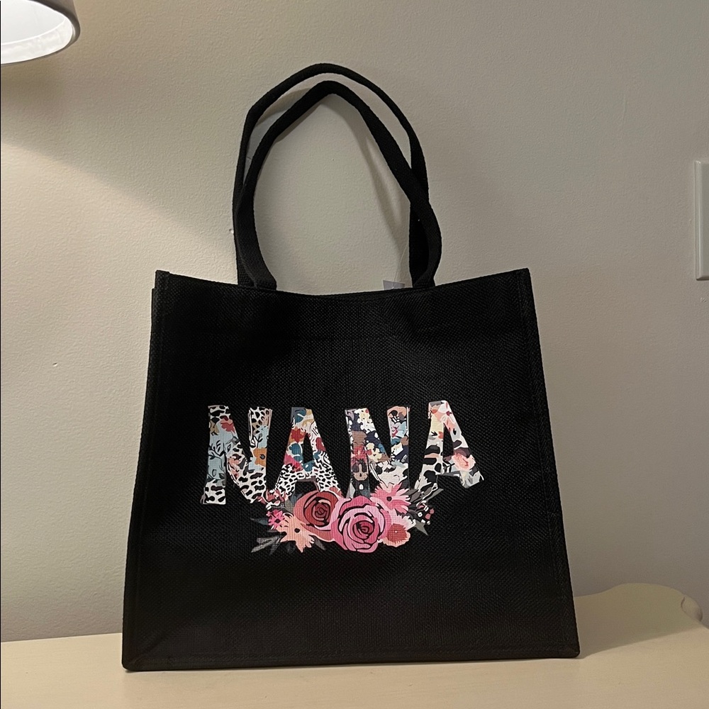 NWT: Burlap “Nana” Tote w/Wristlet - Picture 2 of 7